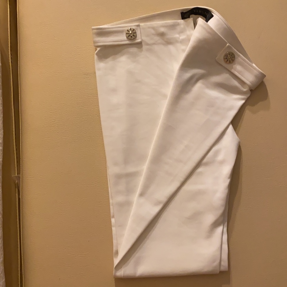 Versace white pants Italian size 38 stretching - Picture 5 of 5
